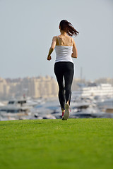 Image showing woman jogging at morning