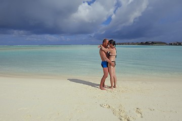 Image showing happy young couple have fun on summer