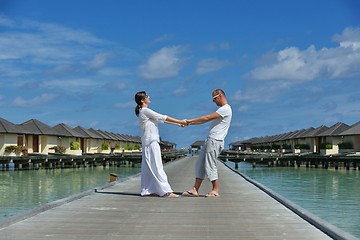 Image showing happy young couple have fun on summer