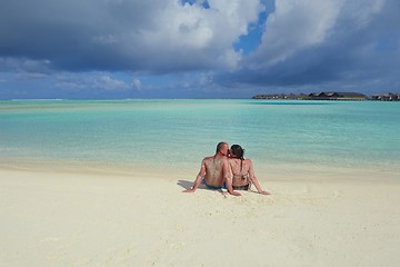 Image showing happy young couple have fun on summer