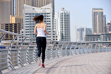 Image showing woman jogging at morning