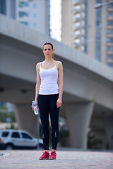 Image showing woman jogging at morning