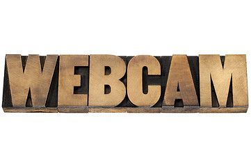 Image showing webcam word in wood type