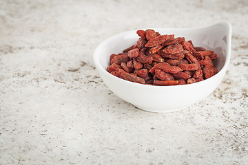 Image showing goji berries in bowl