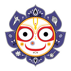 Image showing Jagannath. Indian God of the Universe.