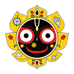 Image showing Jagannath. Indian God of the Universe.