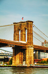 Image showing Brooklyn bridge in New York City