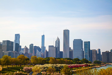 Image showing Downtown Chicago, IL in the morning