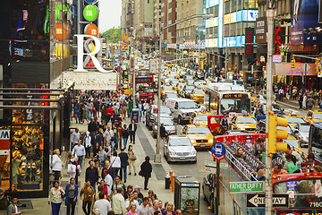 Image showing Rush hour at Times square in New York City