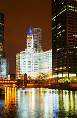 Image showing Chicago downtown with the Wrigley building