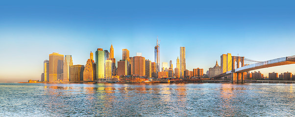 Image showing New York City panorama in the morning