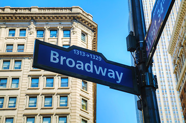 Image showing Broadway sign