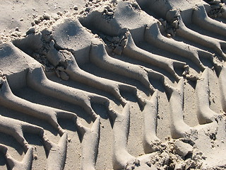 Image showing Track on the beach