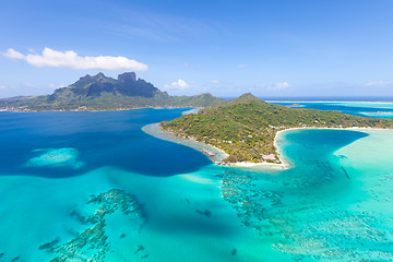 Image showing french polynesia from helicopter