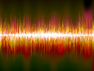 Image showing Sound waves on black background. EPS10