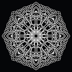 Image showing Crochet lace mandala.