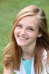 Image showing Beautiful smiling young teenager