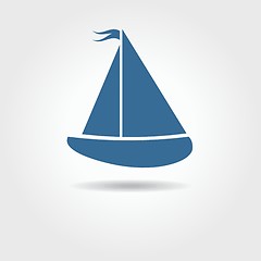 Image showing Boat icon. Vector illustration