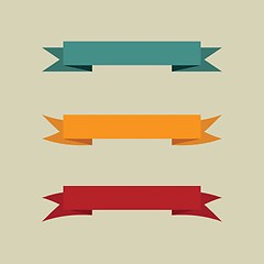 Image showing Set of vintage banners. Vector illustration.