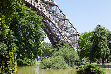 Image showing View on the Eiffel tower