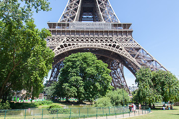 Image showing View on the Eiffel tower