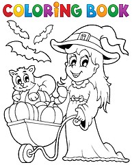 Image showing Coloring book Halloween image 2