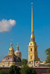 Image showing Cathedral bell tower and the dome.