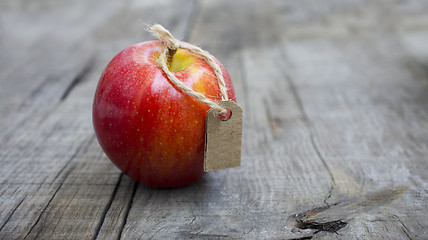 Image showing Red Apple with a Price Label