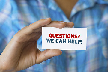 Image showing Questions we can help