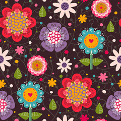 Image showing Floral seamless pattern.