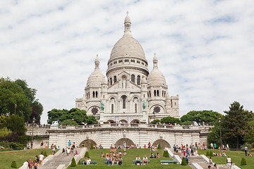 Image showing PARIS, FRANCE - JULY 28: Sacre Coeur Basilica in summer day. Lar