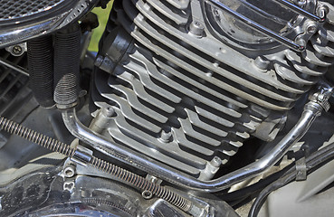 Image showing Detail of the motorcycle engine