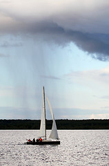 Image showing sailboat on the river