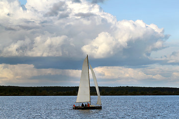 Image showing sailboat on the river