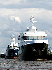 Image showing The new ships at the shipyard