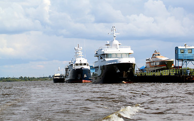 Image showing The new ships at the shipyard