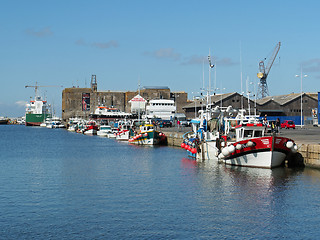 Image showing Saint Nazaire, France - august 2013,  harbor with fishing boats 