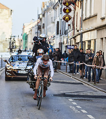 Image showing The Cyclist Bouet Maxime- Paris Nice 2013 Prologue in Houilles