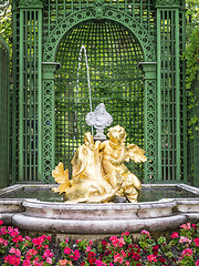 Image showing fountain at castle linderhof