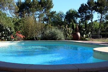 Image showing Sparkling blue swimming pool