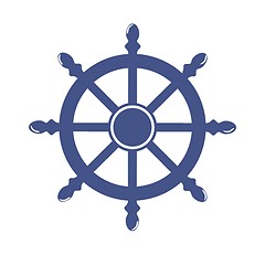 Image showing Ship Wheel Banner isolated on white background. Vector Illustration