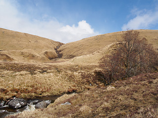 Image showing Teanga Mhor and alltt Eachach, Scotland highlands in spring