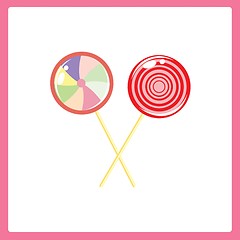 Image showing Lollipop candy, isolated against background