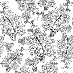 Image showing Grape seamless pattern