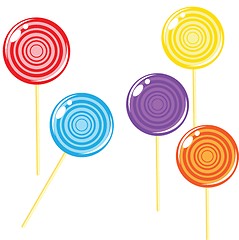 Image showing Lollipop candy, isolated against background