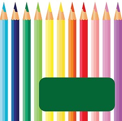 Image showing Colored Crayons, vector illustration