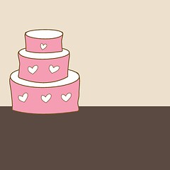 Image showing Cute vector background with small cupcake