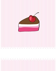 Image showing Cute vector background with small cupcake