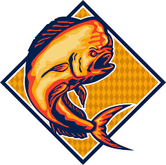 Image showing Dorado Dolphin Fish Mahi-Mahi Retro