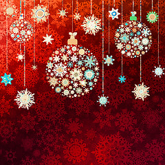 Image showing Red christmas vector illustration. EPS 10